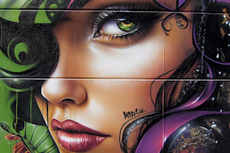 design multi layer graffiti stencil art for spray paint