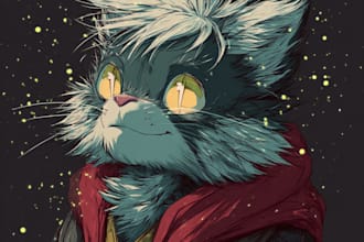 draw furry art, anthro art of your fursona