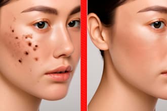 clean face editing in photoshop