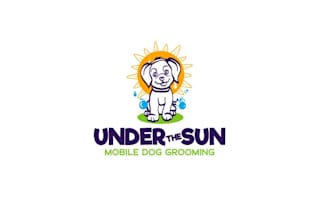 design clever robust mobile dog grooming logo