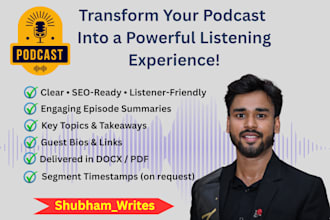 write engaging podcast show notes and episode summaries
