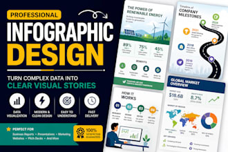 design modern professional infographic for business, data, or presentation