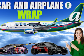 airplane wrap plane, aircraft wrap and all wrap design