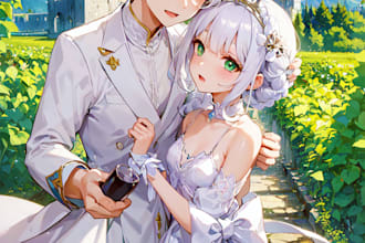 draw couples anime style art