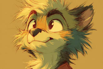 draw furry art, anthro art of your fursona