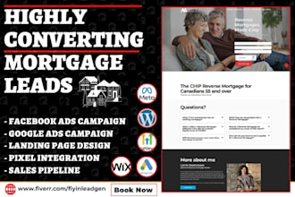generate mortgage leads income tax landing page mortgage calculator website