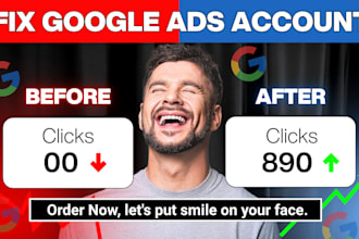 fix google ads circumventing suspension, set up and manage PPC ads campaign