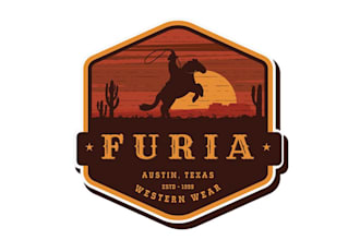create fantastic wonderful cowboy logo with fastest delivery