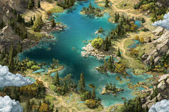 design vector maps, event maps, fantasy festival maps