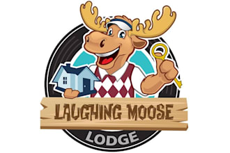 design outstanding laughing moose lodge logo