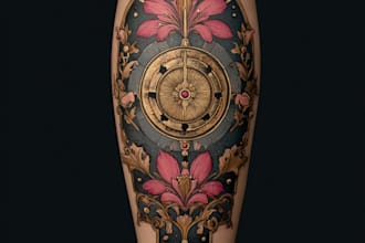 draw custom tattoo design and flash unique floral