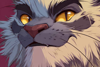 draw cute furry art, fursona , chibi, pfp, original