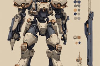esign sci fi, cyberpunk, mecha character design for you