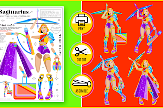 create a custom articulated paper doll printable template