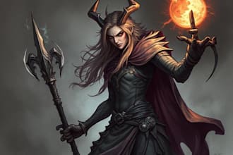 create dark art, horror or skull artworks illustration