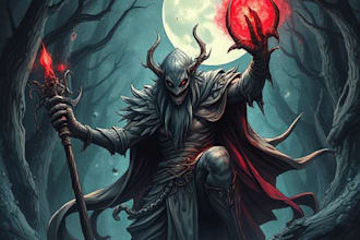 do an brutal, dark, horror, metal art illustration