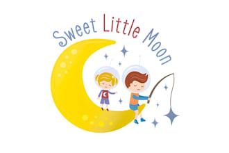 design kids baby store childcare education daycare school and toyshop logo