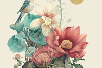 draw animal and botanical illustrations