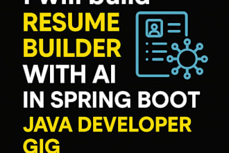 build a java spring boot backend or resume builder web app