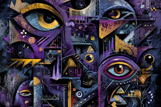create magical abstract art, psychedelic, surrealism, cubism