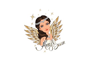 design outstanding car parking, queen angel vintage logo