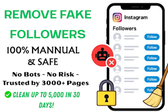 manually remove instagram bots, fake, and ghost followers