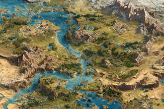 create a awesome detailed fantasy map for dnd and fiction