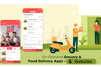 build food or grocery delivery and ordering app, and website like glovo