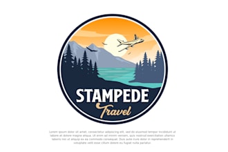 make a high quality travel, builders vintage logo for you
