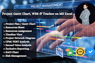 create gantt chart, project tracker in ms excel