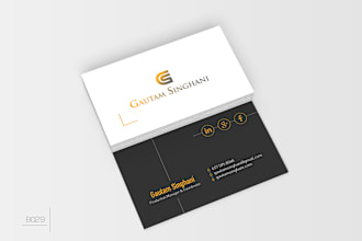 make a modern, clean and professional business card design