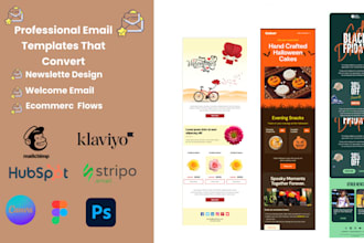 design an editable email template and newsletter for klaviyo and mailchimp