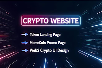 create crypto token website, coin or meme website