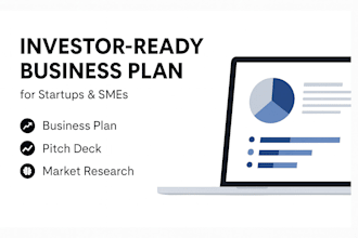 develop your business plan, market research and pitch deck