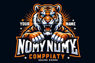 design awesome tiger mascot logo within 1 day