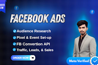 setup and manage facebook ads campaign, run fb ads, meta ads, shopify ads