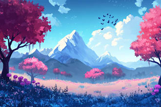 do fantasy storytelling landscape, background illustration