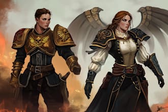 do a dnd and d and d character art illustration for you