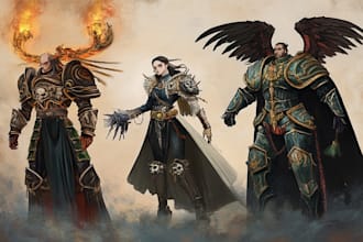 draw your original and dnd character art with my art style