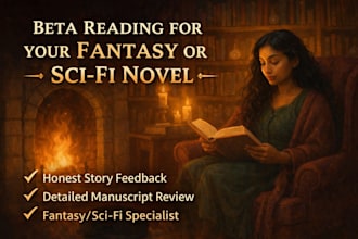 beta read your fantasy or scifi novel with detailed feedback