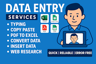 do accurate data merge, typing, and data entry efficiently