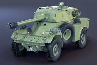 build 3d military car,realistic car exterior, armoured tank,uv map,obj for print