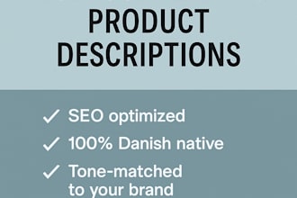 write high converting danish product descriptions for your online store