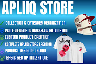 create and optimize your apliiq store and design product