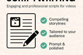 write creative high converting scripts for any video