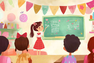 create delightful children book illustrations with vivid storytelling