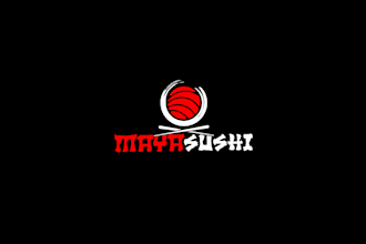 design modern custom sushi restaurant logo japanese food brand