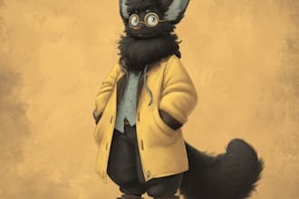 draw furry reference sheet fursona character sheet furry art