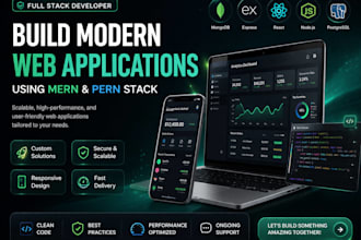 develop full stack web application using mern and pern stack