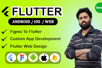 do flutter app design, custom UI, and convert figma to flutter